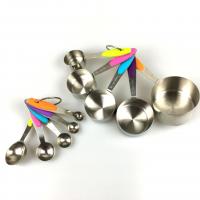 Stainless Steel & Silicone Measuring Spoon Cup Set corrosion proof & durable & hardwearing & ten piece Set