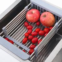 Stainless Steel Multifunction Drain Basket for Kitchen & stretchable PC