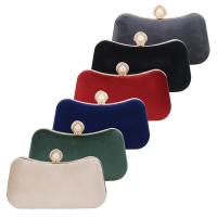 Flannelette Evening Party Clutch Bag with chain Solid PC