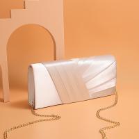 PU Leather Clutch Bag with chain & soft surface Polyester PC