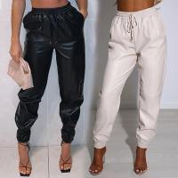 Polyester High Waist Women Long Trousers Solid PC