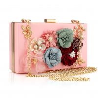 Acrylic Clutch Bag with chain floral PC