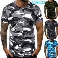 Polyester Plus Size Men Short Sleeve T-Shirt printed camouflage PC