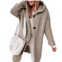 Polyamide & Acrylic Women Long Cardigan mid-long style knitted Solid PC
