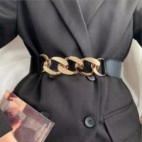 Synthetic Leather Fashion Belt flexible black PC