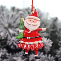 Resin Christmas Tree Hanging Decoration red PC