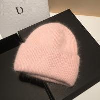 Rabbit Fur Knitted Hat thermal knitted Solid : PC