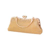 PU Leather Evening Party Clutch Bag with chain & soft surface Rhinestone PC