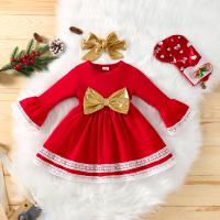 Algodón Disfraz de navidad para niños, rojo,  trozo