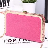 Underfur & Polyester Box Bag Clutch Bag with chain Solid PC