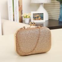 PU Leather & Polyester Box Bag Clutch Bag with chain PC