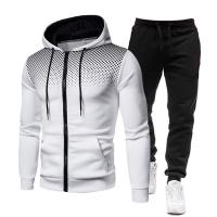Chemische vezel Mannen Casual Set Lange broek & Sweatshirt effen geverfd Solide meer kleuren naar keuze Instellen