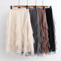 Polyester High Waist Skirt slimming Solid : PC