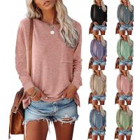 Cotton Women Long Sleeve T-shirt & loose Solid PC