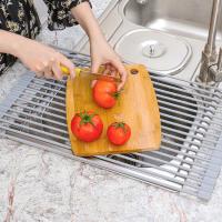 Stainless Steel & Silicone foldable Kitchen Drain Rack PC
