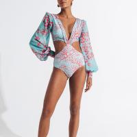 Polyester One-piece Swimsuit printed PC
