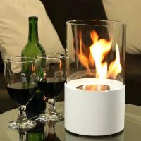 Glass & Stainless Steel thermostability Tabletop Fireplace portable PC