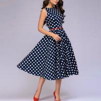Polyester Einteiliges Kleid, Gedruckt, Andere, mehr Farben zur Auswahl,  Stück