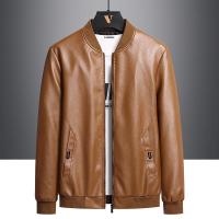 PU Leather Plus Size Men Coat Solid PC