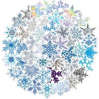 Lijmlabelpapier & Pvc Stickerpapier Afgedrukt sneeuwvlokpatroon veelkleurig Veel
