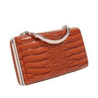PU Leather hard-surface Clutch Bag with chain PC