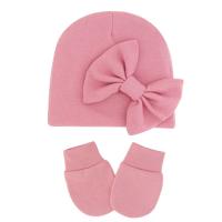 Algodón Sombrero de bebé, Sombrero & guante, Sólido, más colores para elegir,  Conjunto