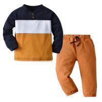 Cotton Boy Clothing Set & two piece Pants & top patchwork Set