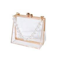 Acrylic hard-surface Clutch Bag with chain & transparent Solid PC