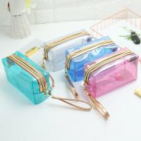 PVC Cosmetic Bag soft surface & waterproof & transparent Solid PC