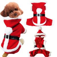 Plush Pet Dog Clothing christmas design & thermal patchwork red PC