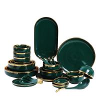 Keramik Besteck-Set, Solide, Grün,  Stück