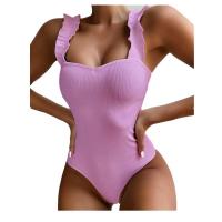 Polyester One-piece Swimsuit & skinny style Solid PC