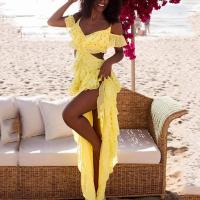 Polyester scallop Beach Dress patchwork PC