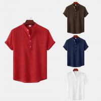 Katoen Mannen korte mouw Casual Shirt Solide meer kleuren naar keuze stuk