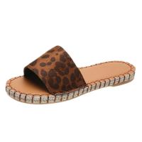 Synthetic Leather Women Sandals leopard Pair