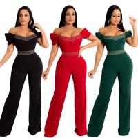 Polyester Long Jumpsuit & tube Solid PC
