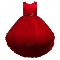 Polyester Meisje Eendelige jurk Pailletten effen geverfd Solide meer kleuren naar keuze stuk
