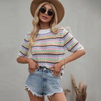 Polyamide Women Five Point Sleeve Blouses knitted PC