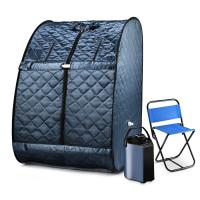 Waterproof Cloth foldable Sauna Bath Cabinet large capacity Argyle blue PC