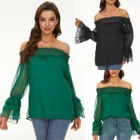 Chiffon Boat Neck Top see through look Solid PC