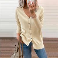 Polyester Women Cardigan knitted Solid PC