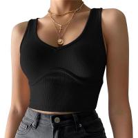 Polyester Slim & Crop Top Tank Top flexible Solid PC