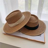 Straw Bucket Hat sun protection Solid PC