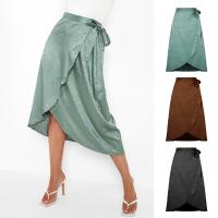 Polyester & Cotton Skirt irregular & mid-long style printed PC