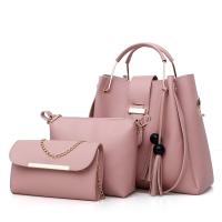 Polyester Cotton & PU Leather Bag Suit soft surface & three piece Solid Set