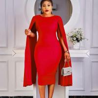 Polyester Slim & Plus Size One-piece Dress Solid PC