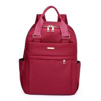 Oxford Backpack soft surface & studded Solid red and black PC