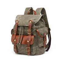 Canvas Backpack Double Straps & hardwearing Solid PC