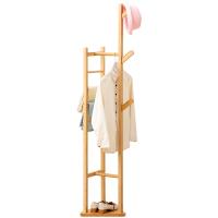Bamboo Clothes Hanging Rack thickening Solid PC