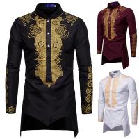 Polyester Slim & long style Men Long Sleeve Casual Shirts Solid PC